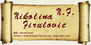 Nikolina Firulović vizit kartica